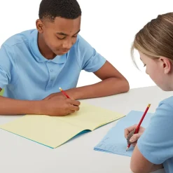 A5 Assorted Tinted Exercise Book 10mm Ruled Margin 48pg 10pk
