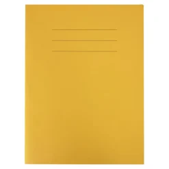 A4 Choice Exercise Book 8mm Ruled Margin Yellow 80pg 100pk
