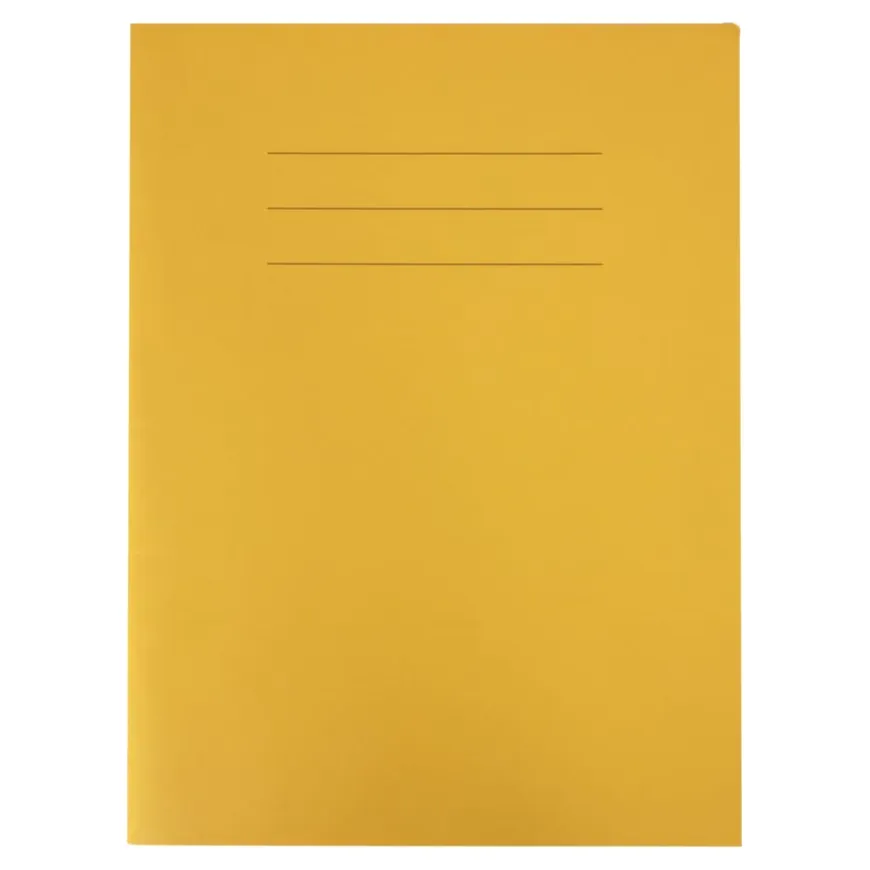 A4 Choice Exercise Book 8mm Ruled Margin Yellow 80pg 100pk