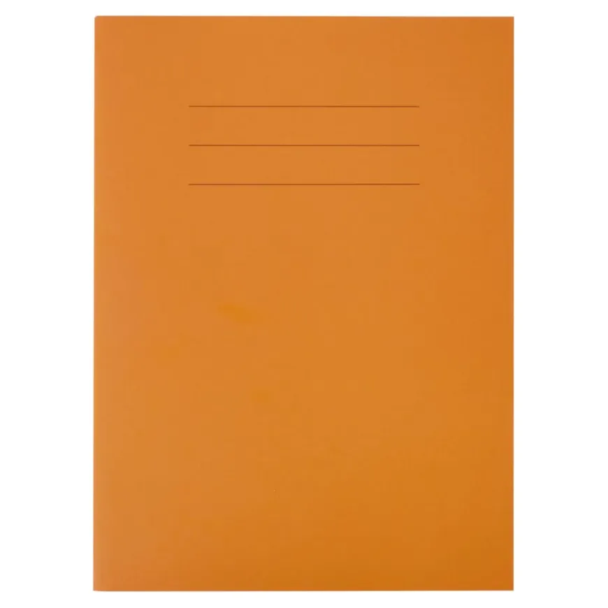 A4 Choice Exercise Book 8mm Ruled Margin Orange 80pg 100pk