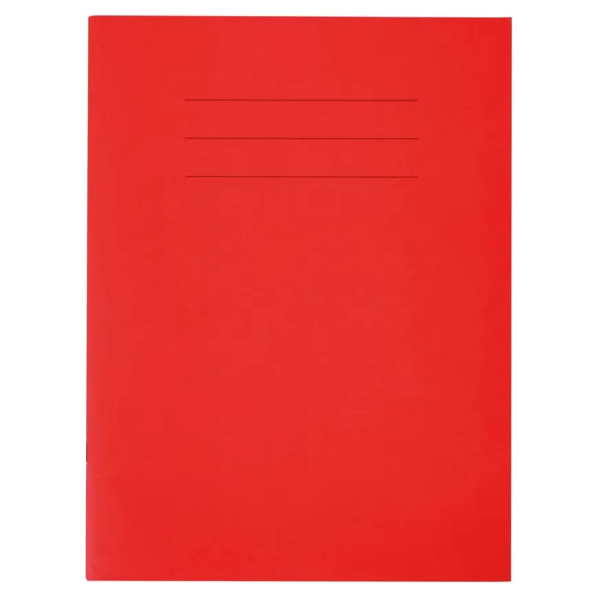 A4 Choice Exercise Book 8mm Ruled Margin Red 80pg 100pk