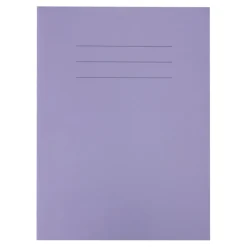 A4 Choice Exercise Book 8mm Ruled Margin Purple 64pg 25pk