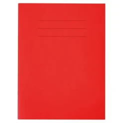 A4+ Choice Exercise Book 8mm Ruled Margin 80pg Red 100pk