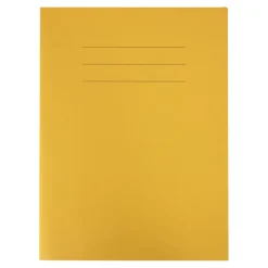A4+ Choice Exercise Book 8mm Ruled Margin 80pg Yellow 50pk