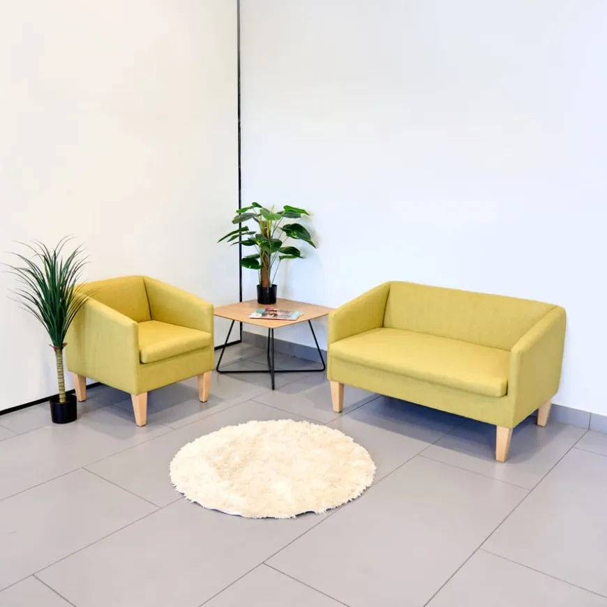 Adult Fluted Sofa and Chair Set