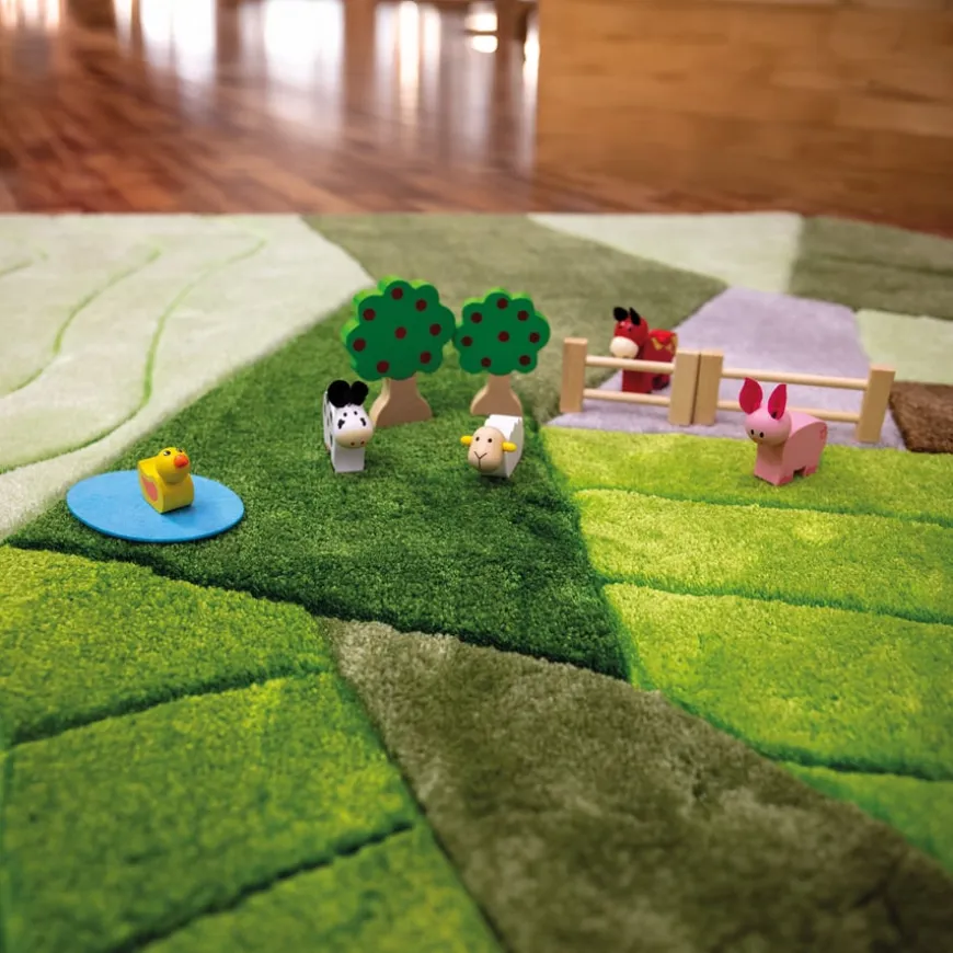 Aerial Landscape Super Deluxe Carved Carpet
