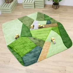 Aerial Landscape Super Deluxe Carved Carpet