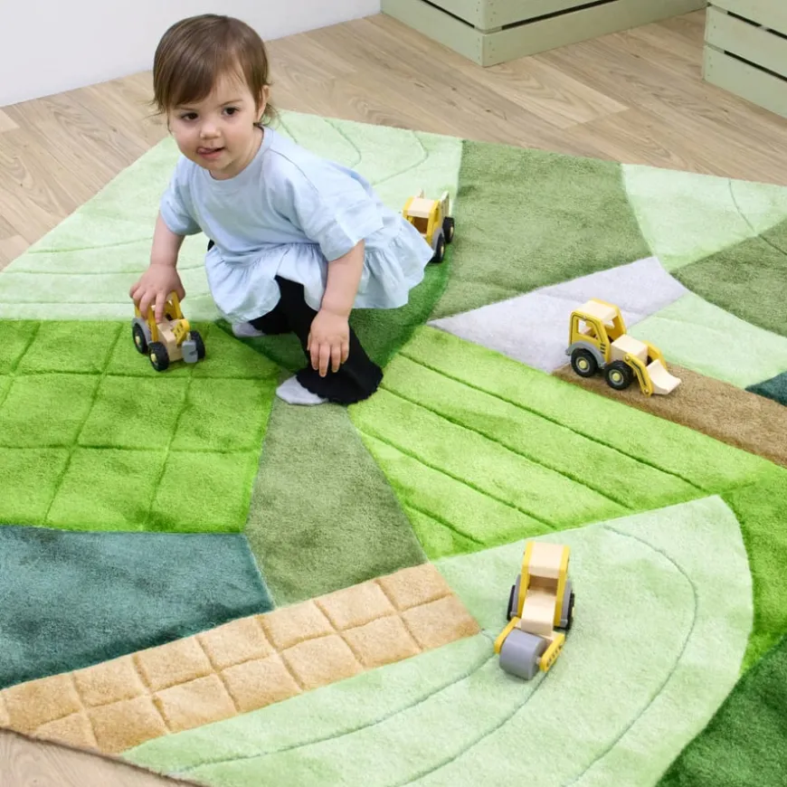 Aerial Landscape Super Deluxe Carved Carpet