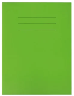 A4 Exercise Book 8mm Ruled Margin Green 64pg 25pk