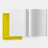 A4 Exercise Book 1/2 15mm Ruled 1/2 Plain 40pg Yellow 50pk