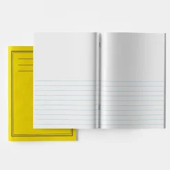 A4 Exercise Book 1/2 15mm Ruled 1/2 Plain 40pg Yellow 50pk