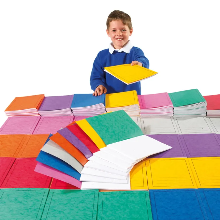 A4 Exercise Book 8mm Ruled/Plain Red 80pg 50pk