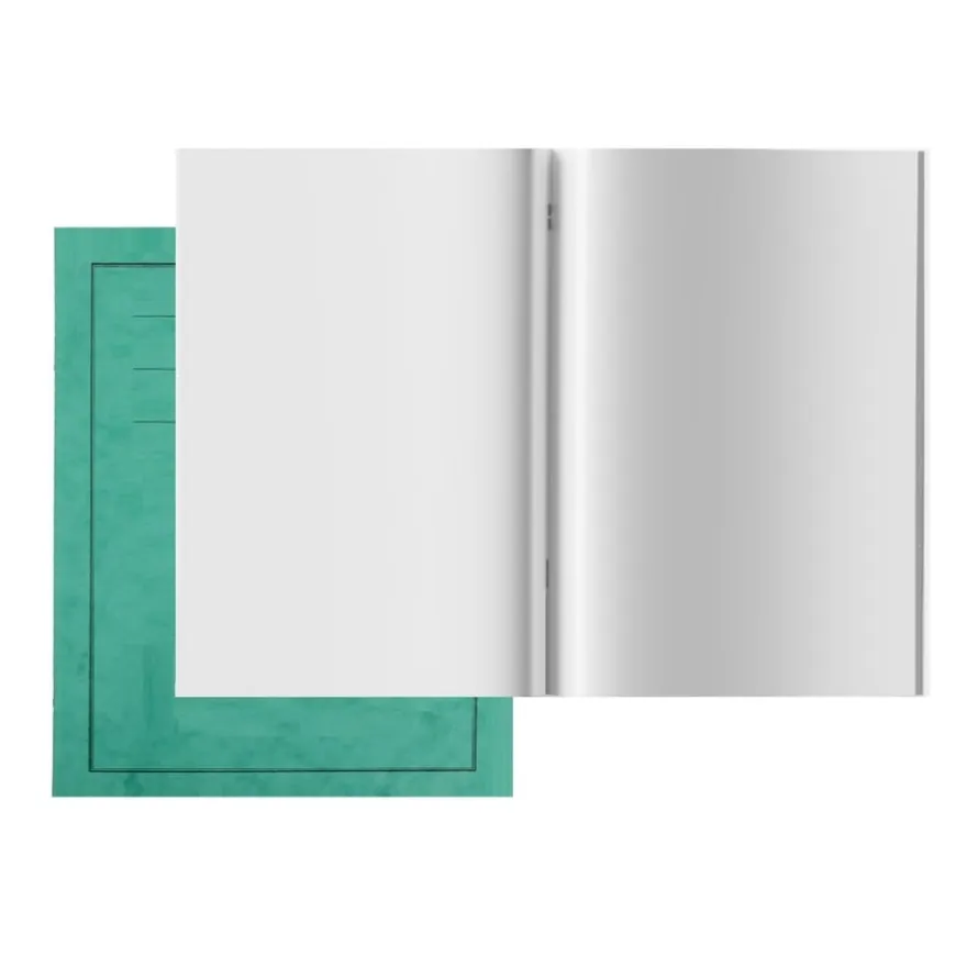 A4 Exercise Book Plain 80pg Green 50pk