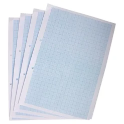 A4 Graph Paper 2, 10 & 20mm Squares Punched 2 Holes 2500pk