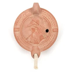 Ancient Greek Clay Oil Lamp D8cm