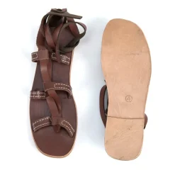 Ancient Greek Leather Sandals Pair Size 4