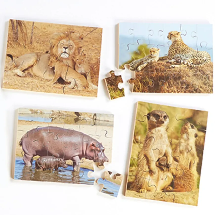 Animals and Their Young Jigsaw Puzzles 8pk