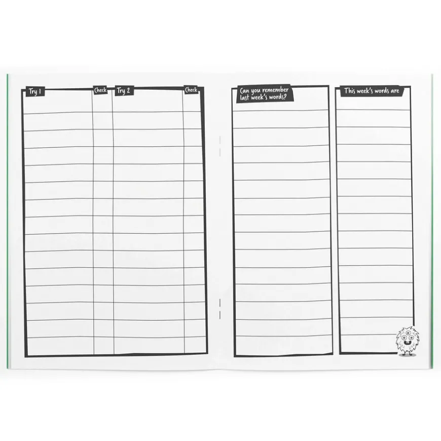 A5 Spelling Book Green 32pg 30pk
