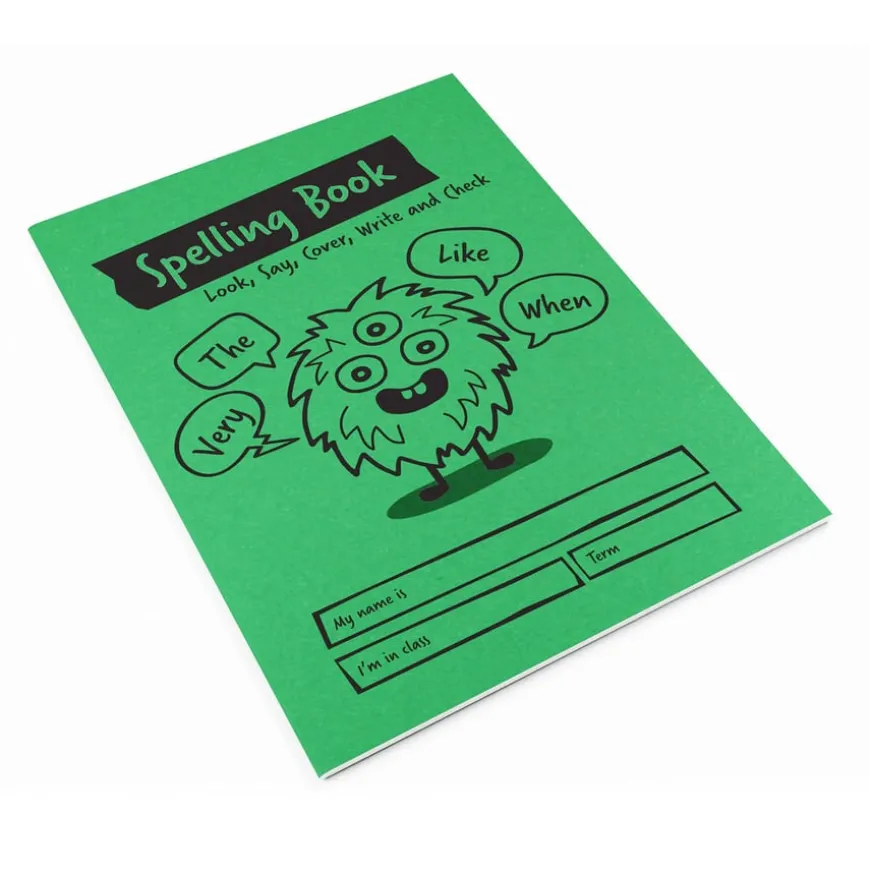 A5 Spelling Book Green 32pg 30pk