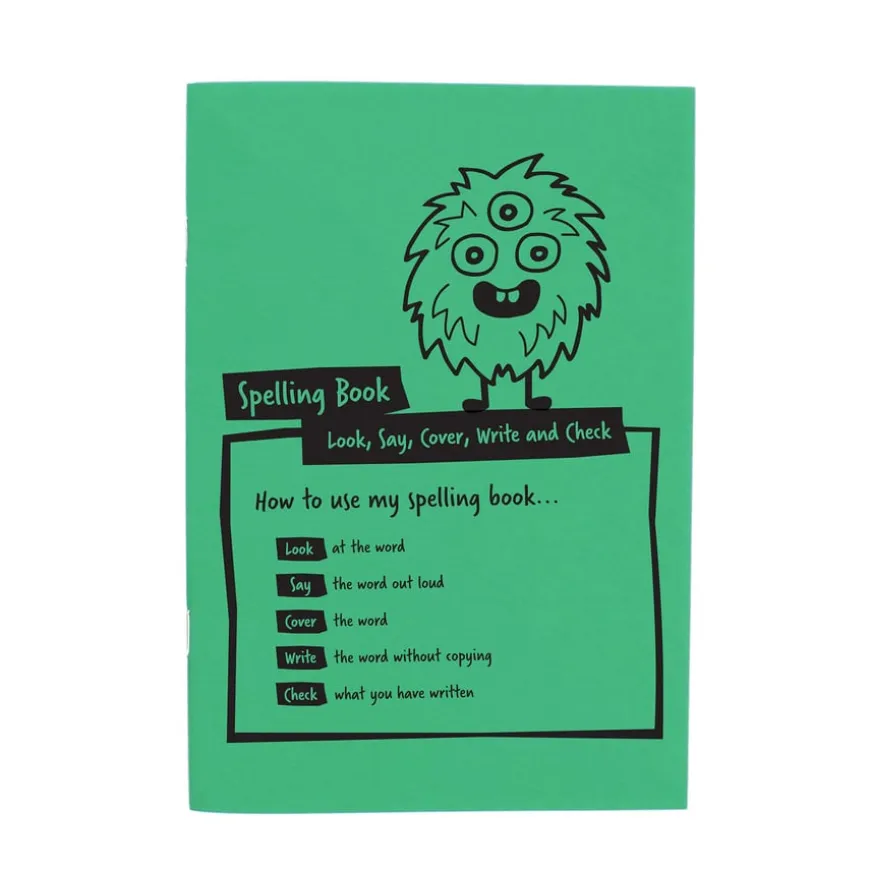A5 Spelling Book Green 32pg 30pk