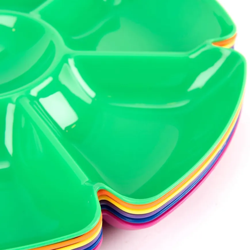 Assorted Colours Flower Sorting and Paint Trays 6pk