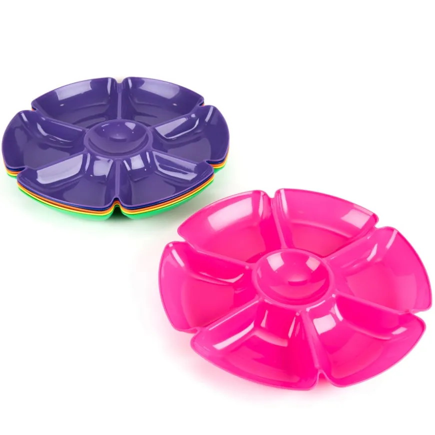 Assorted Colours Flower Sorting and Paint Trays 6pk