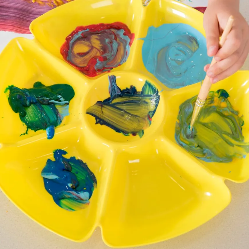 Assorted Colours Flower Sorting and Paint Trays 6pk
