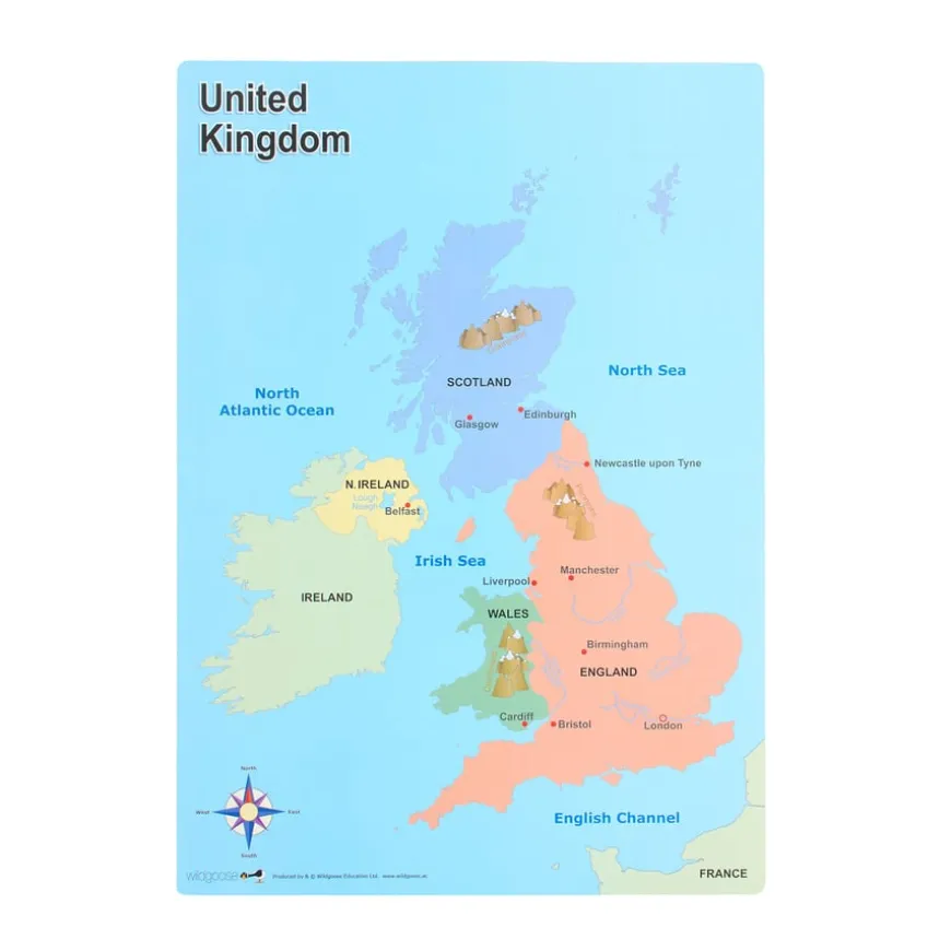 A3 Wipeable Map of the UK Double sided 10pk
