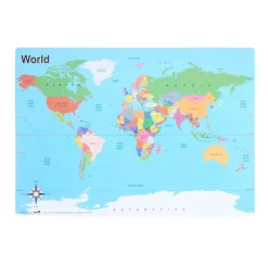 A3 Wipeable Map of the World 10pk