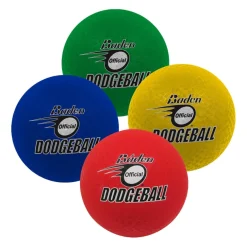 Baden Soft Rubber Dodgeballs Size 7 4pk