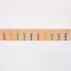 Beech Coat Rail with Nameplates