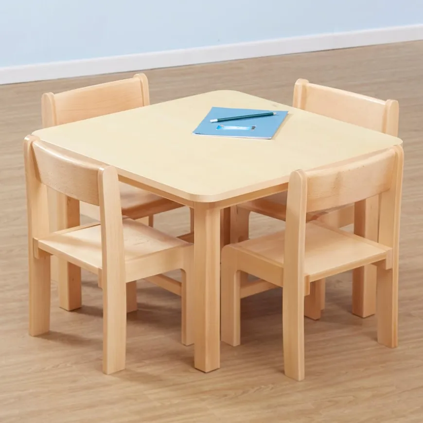 Beech Veneer Square Classroom Table