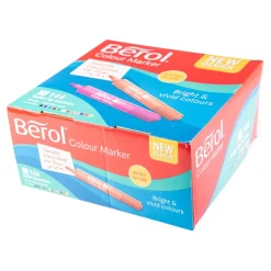 Berol® Colour Marker Pens Bullet Broad Tip Assorted Colours