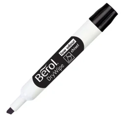 Berol® Drywipe Markers Chisel Tip Black 48pk