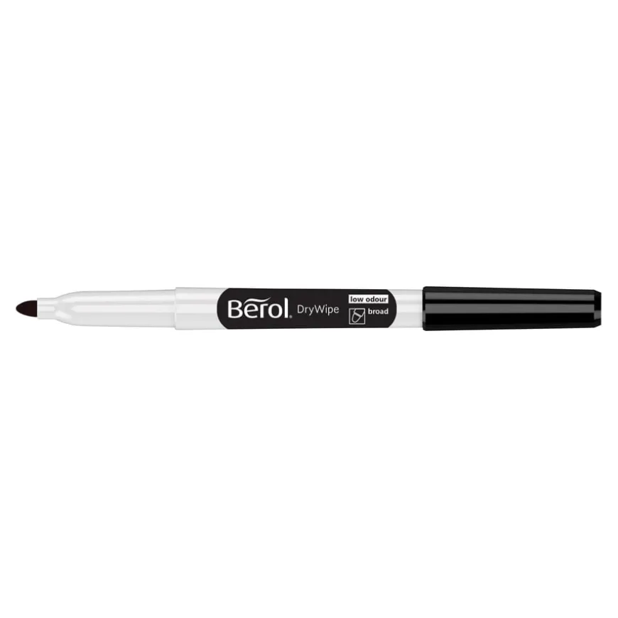 Berol® Drywipe Slim Barrel Pens Broad Tip - Black 192pk