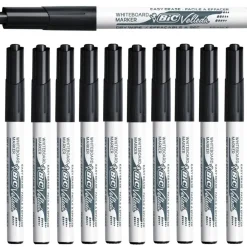 Bic Velleda Black Drywipe Marker Pens 100pk