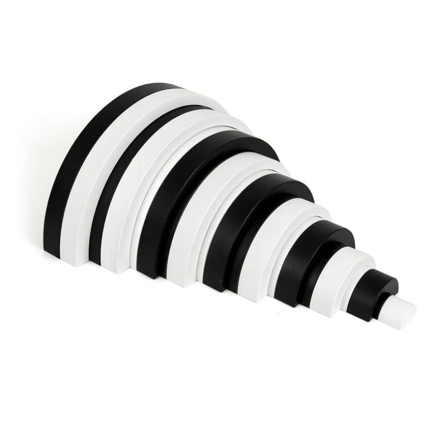 Black & White Wooden Nesting Arches 10pk