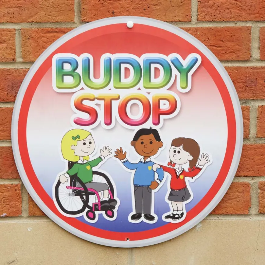 Buddy Stop Playground Sign