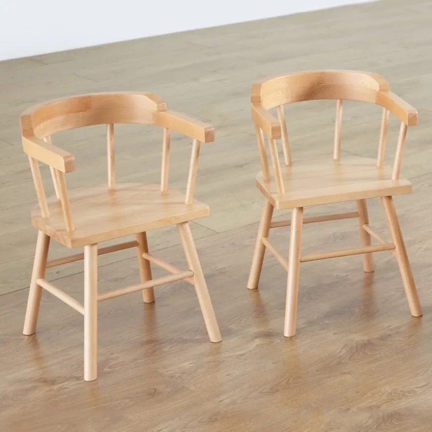 Captain's Wooden Armchairs 4pk