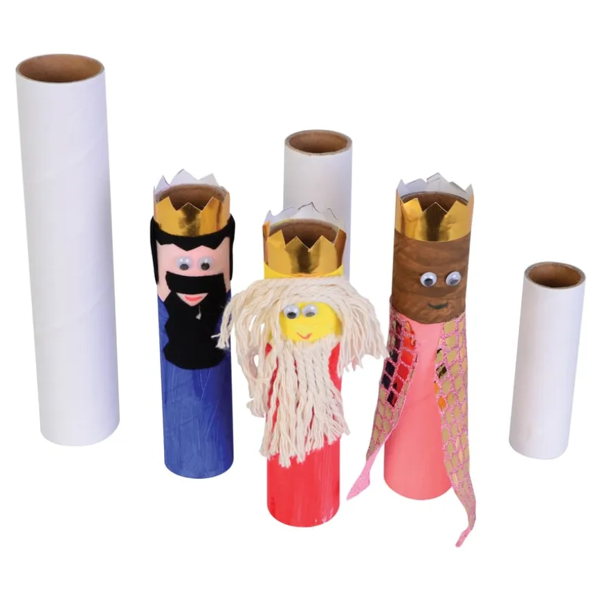 Cardboard Modelling Rolls Assorted 75pk