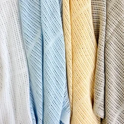Cellular Cotton Soft Cot Blankets 150x100cm