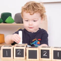 Chalk Wooden Cubes 6pk