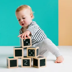 Chalk Wooden Cubes 6pk