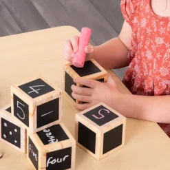 Chalk Wooden Cubes 6pk