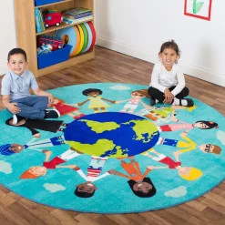 Children Around the World Circular Rug