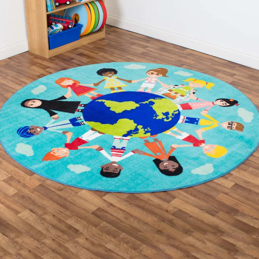Children Around the World Circular Rug