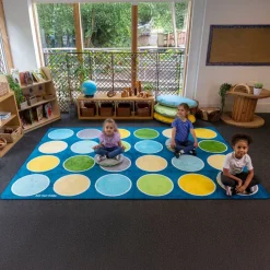 Circles Rectangular Placement Carpet