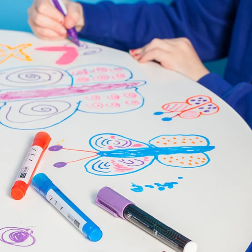 Circular Flip Writable Table H770mm