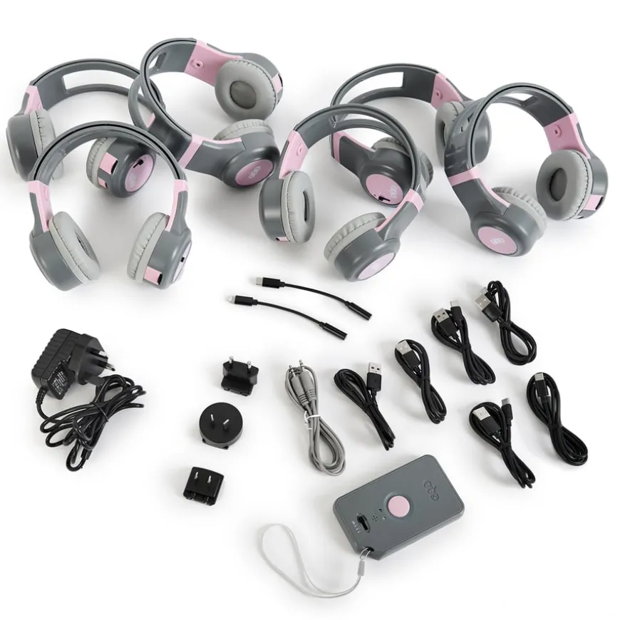 ClassCast Audio Broadcasting Headphones 6pk