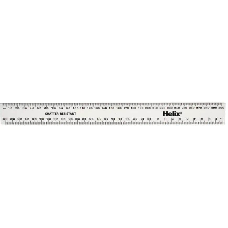 Clear Shatter Resistant 30cm Rulers 100pk